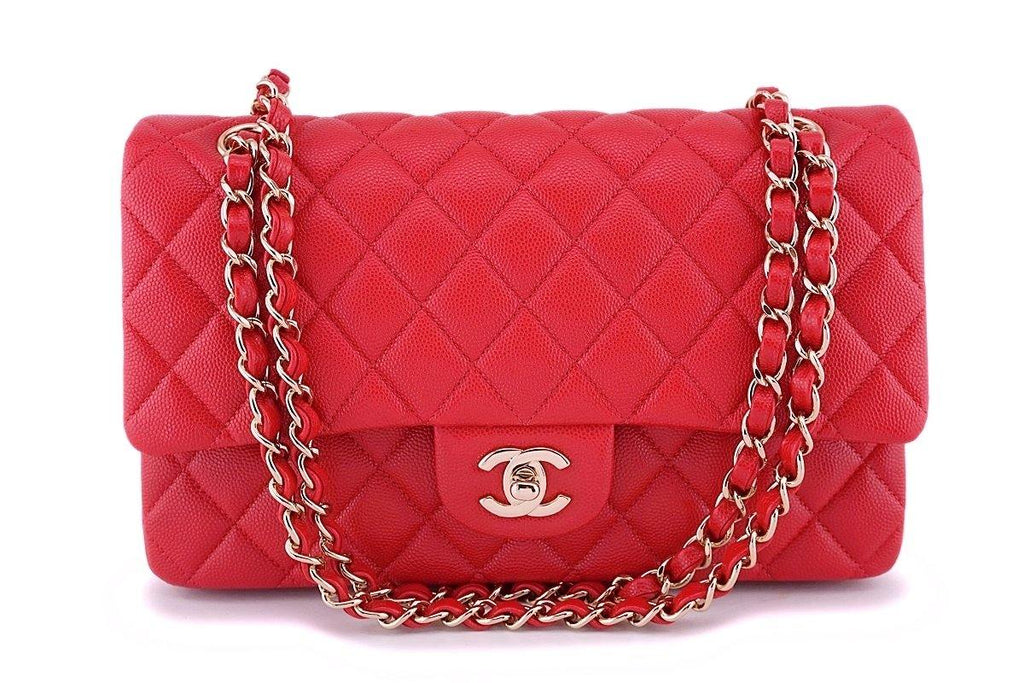 Chanel 19B Red Caviar LGHW Jumbo Timeless Classic Double Flap Bag