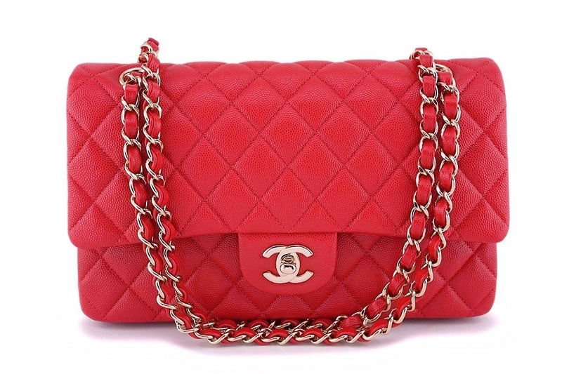 chanel red flap