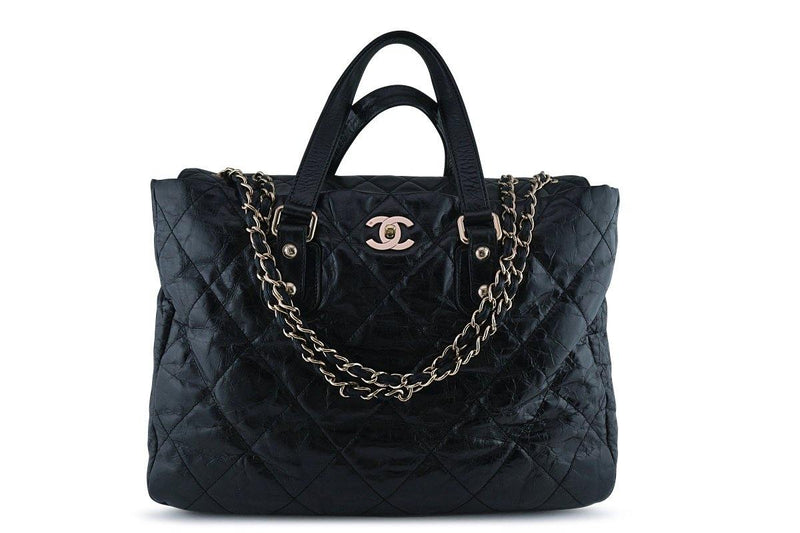 Chanel Large Black Classic Portobello Executive Tote Bag 18k Gold Plat –  Boutique Patina