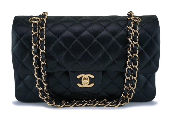 Chanel Black Medium Lambskin Classic Double Flap Bag 24K GHW - Boutique Patina