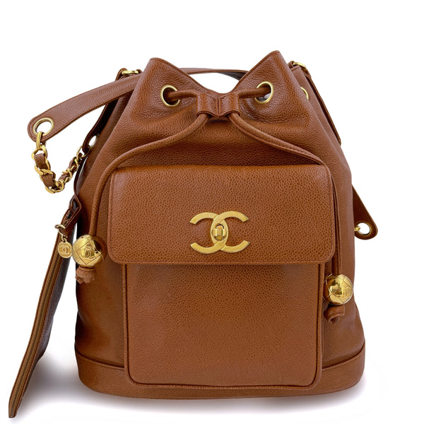CHANEL Pre-Owned 1995 drawstring backpack, Gold