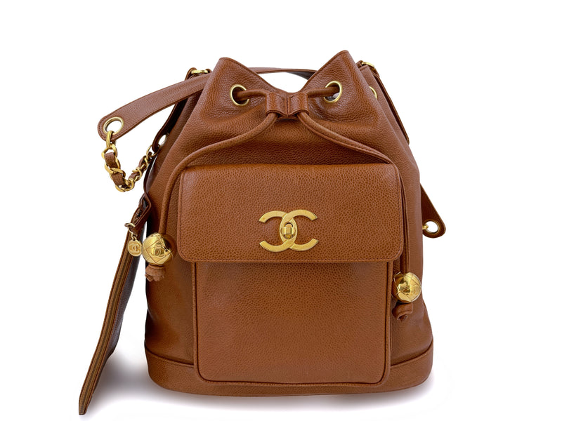 chanel brown backpack