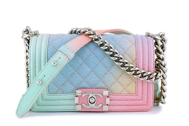 Chanel leboy colorful rainbow chain flap bag original leather version