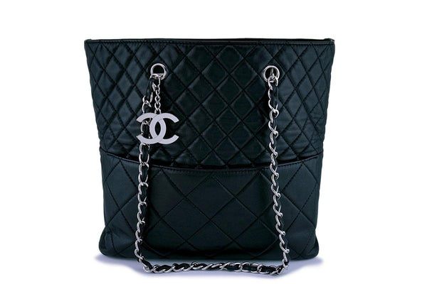 Chanel Black Calfskin In Business Quilted Tote Bag SHW - Boutique Patina
