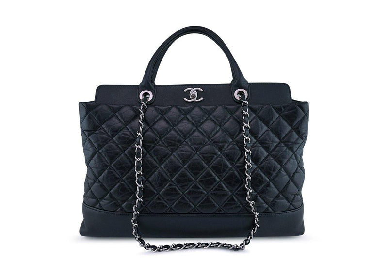 Chanel Black XL Quilted Classic Executive 2-way Tote Bag - Boutique Patina