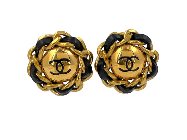 Chanel Vintage Collection 28 Large Giant Woven Stud Earrings - Boutique Patina