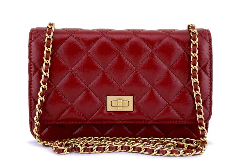 NIB 18P Chanel Red Classic Reissue WOC Wallet on Chain Bag 62844 - Boutique Patina