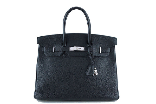 Hermes 35cm Birkin Bag, Black Togo PHW - Boutique Patina
