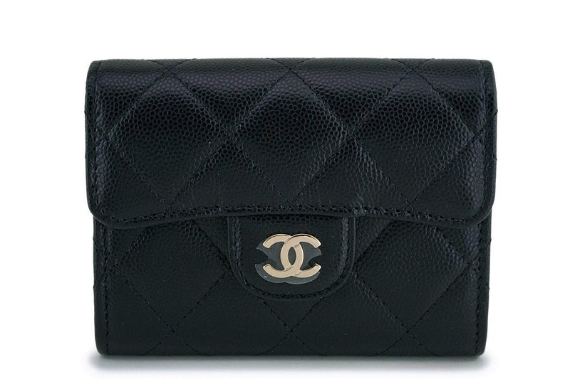 NIB 19B Chanel Black Caviar Classic XL Card Wallet Case GHW - Boutique Patina
