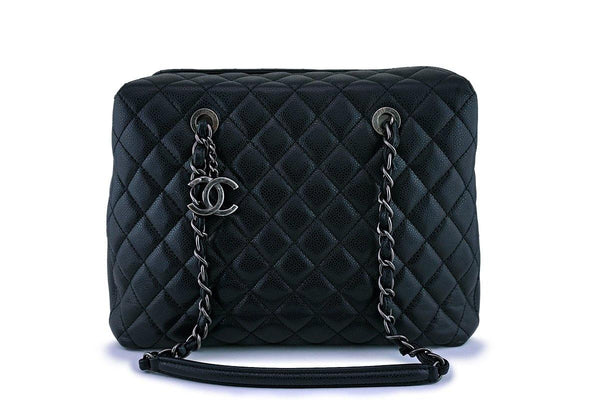 Chanel Black Caviar Classic Quilted Business Tote Bag - Boutique Patina