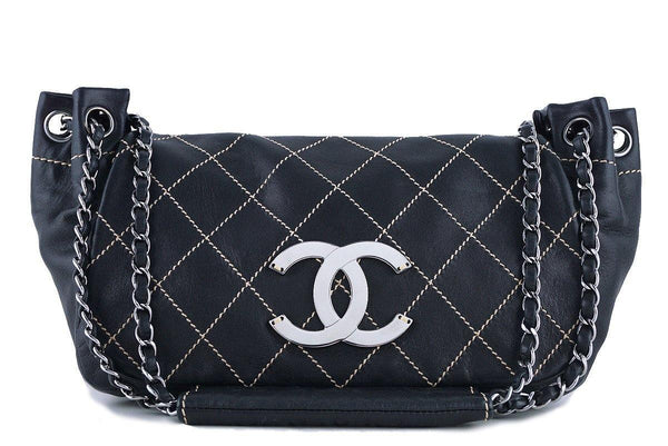 Chanel Black Diamond Stitch Soft Lambskin Flap Bag - Boutique Patina