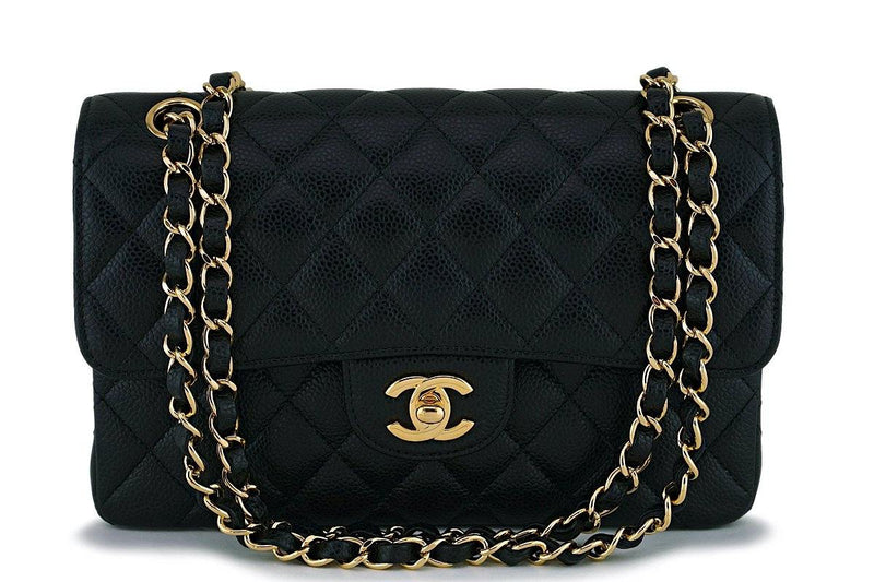 Chanel Black Caviar Small Classic Double Flap Bag GHW - Boutique Patina