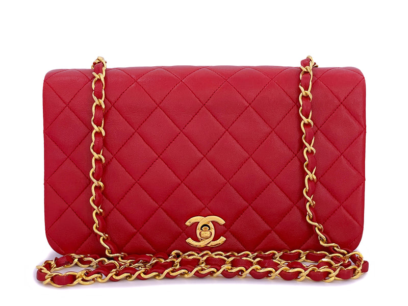 Chanel 1989 Vintage Red Classic Full Flap Bag 24k GHW – Boutique Patina