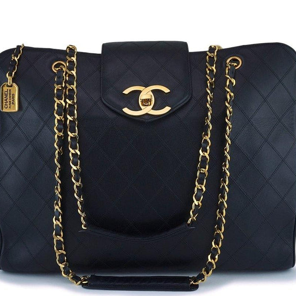 Rare Chanel Vintage Black Giant XL Supermodel Tote Bag 24k GHW – Boutique  Patina