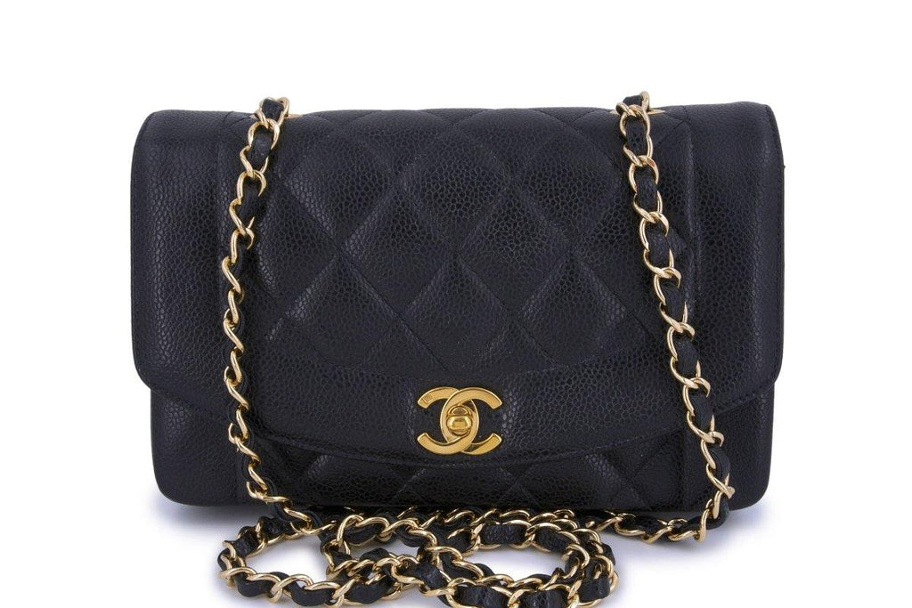 Chanel Vintage Black Caviar Small Classic Diana Flap Bag 24k GHW – Boutique  Patina
