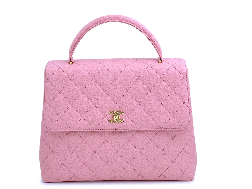 Rare Chanel 2004 Vintage Pink Caviar Kelly Flap Bag 24k GHW – Boutique  Patina