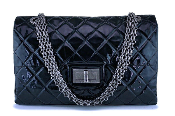 Chanel Black 19in Giant Jumbo XXL Classic Reissue Flap Bag RHW - Boutique Patina