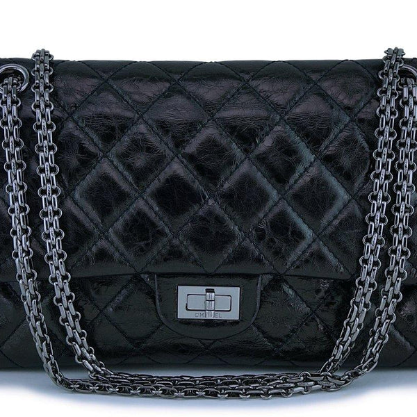 Chanel Black Metallic 226 Medium Reissue 2.55 Classic Double Flap Bag – Boutique  Patina