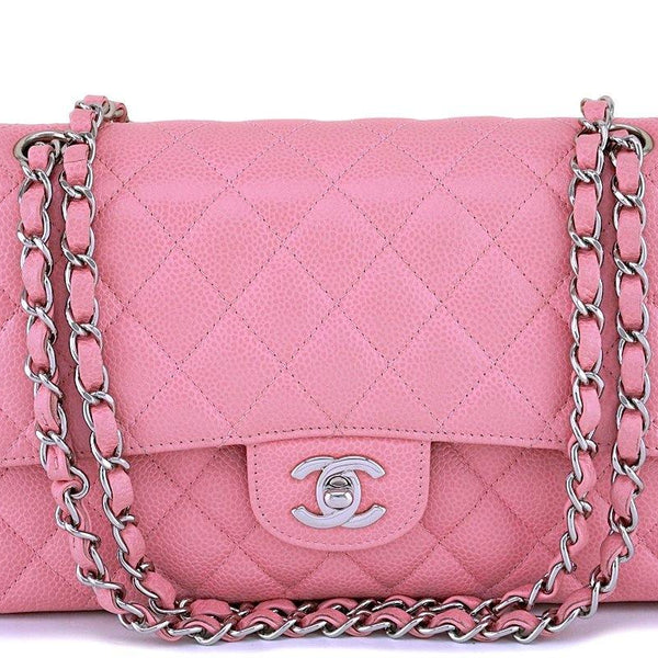 Chanel Pink Caviar Medium Classic Double Flap Bag SHW