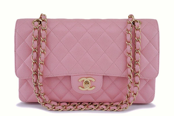 Chanel Pink Caviar Medium Classic Double Flap Bag 24k GHW - Boutique Patina