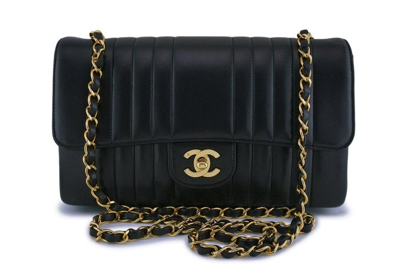 Chanel Vintage Black Lambskin Medium Mademoiselle Classic Flap Bag 24k –  Boutique Patina