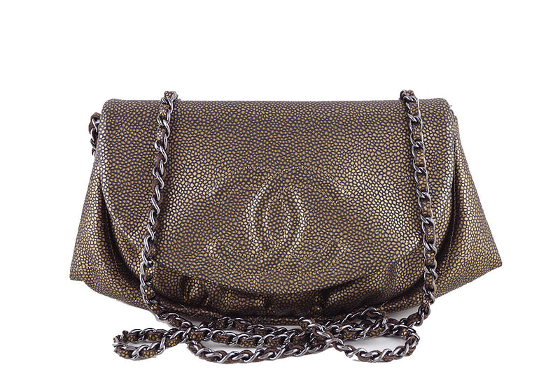 Chanel Half Moon WOC, Caviar Bronze Wallet on Chain Purse Bag - Boutique Patina