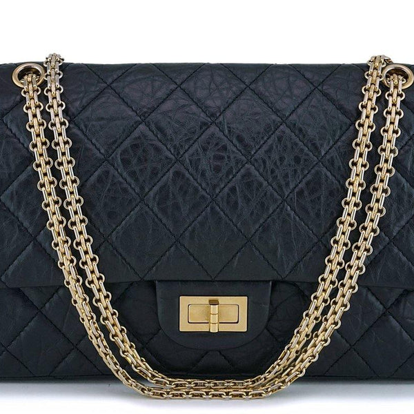 Chanel Black Aged Calfskin Reissue Large 227 2.55 Flap Bag GHW – Boutique  Patina