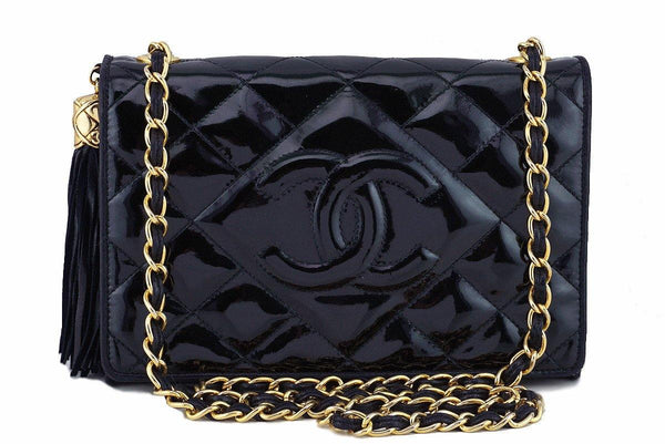 Chanel Black Classic Flap, Timeless Vintage Tassel Bag - Boutique Patina
