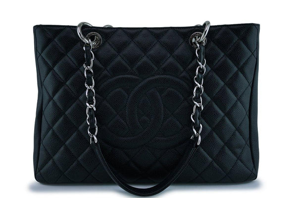 Chanel Black Caviar Classic Grand Shopper Tote GST Shopping Bag SHW - Boutique Patina