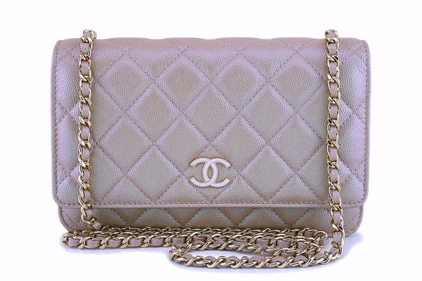Chanel Medium Classic Double Flap Bag Rose Clair Caviar Light Gold Hardware