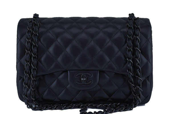 Chanel So Black Jumbo 2.55 Classic Double Flap Bag - Boutique Patina