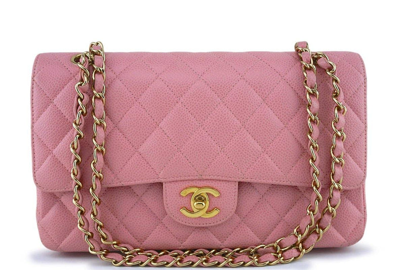 Chanel Pink Caviar Medium Classic 2.55 Double Flap Bag 18k GHW