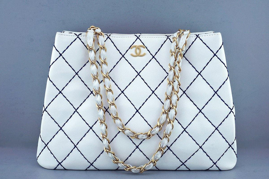 Chanel white tote bag best sale