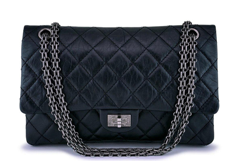 Chanel Black Classic 2.55 Reissue Flap Bag 226 RHW - Boutique Patina