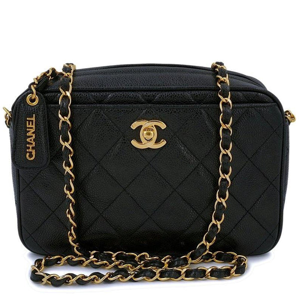 chanel purse black and gold