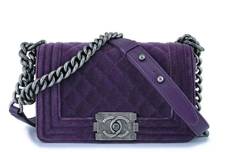 Another look: Boy Chanel Quilted Velvet Bag