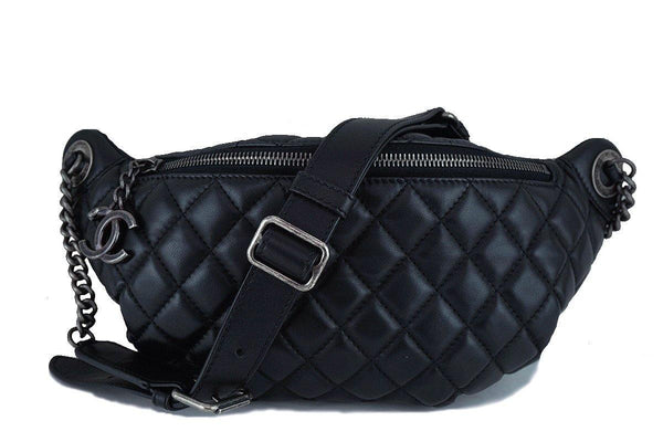 Chanel Black Quilted Classic Fanny Pack Waist Bag - Boutique Patina