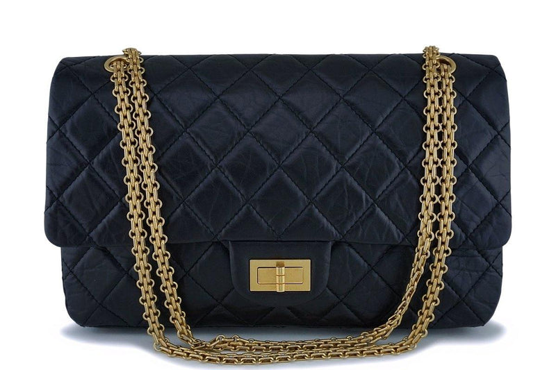 Chanel Quilted Patent Leather 2.55 Reissue Jumbo Flap Bag