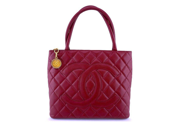 Chanel Red Caviar Timeless Medallion Shopper Tote Bag GHW - Boutique Patina