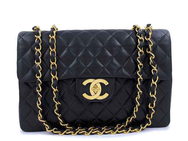 Chanel 1994 Vintage Maxi Classic Flap Bag "Jumbo XL" 24k GHW - Boutique Patina