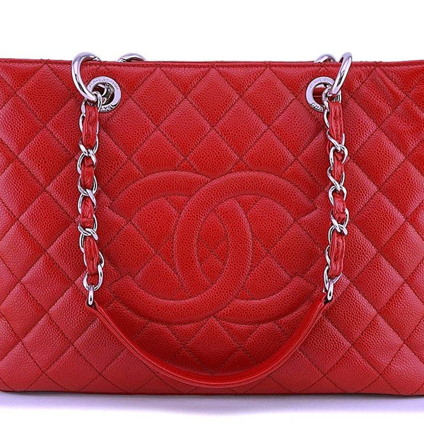 Chanel Red Caviar Classic Grand Shopper Tote GST Bag SHW – Boutique Patina
