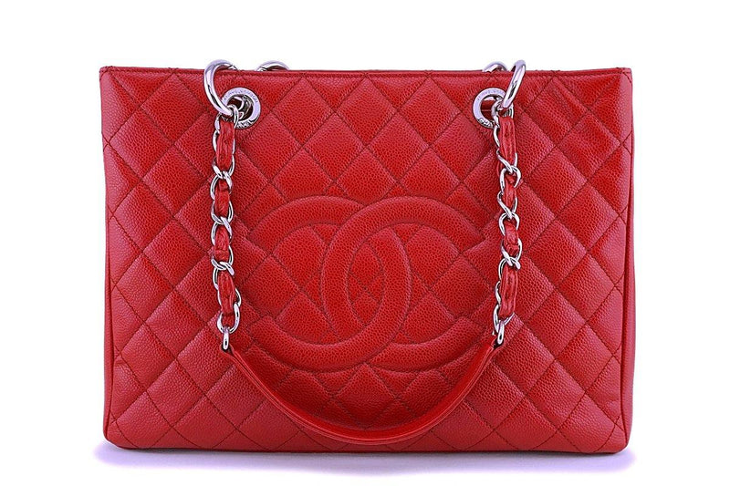 Chanel Red Caviar Classic Grand Shopper Tote GST Bag SHW - Boutique Patina