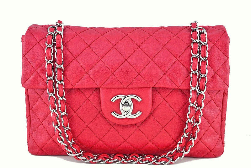Chanel Dark Red 13in. Caviar Maxi Quilted Classic 2.55 Jumbo XL Flap B –  Boutique Patina