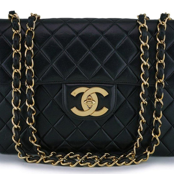 Chanel Black Vintage Gold Chain Classic 2.55 Flap Bag 24k GP – Boutique  Patina