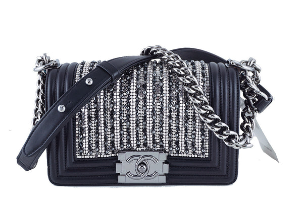 NWT Rare 15K Chanel Jeweled Small Pearls Crystals Embellished Boy Flap Bag - Boutique Patina