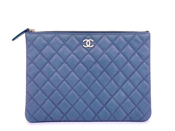 New 18S Chanel Pearly Navy Blue Caviar Medium Classic Double Flap Bag –  Boutique Patina