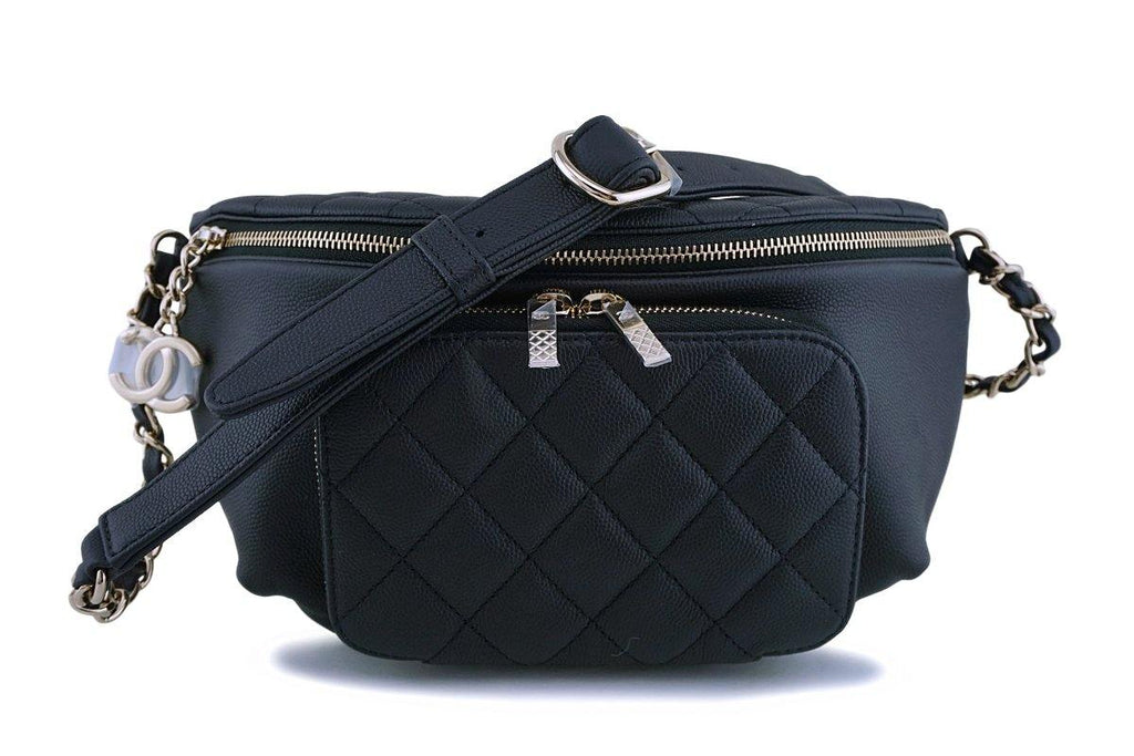 NIB 19P Chanel Black Caviar Business Affinity Fanny Pack Belt Waist Ba –  Boutique Patina