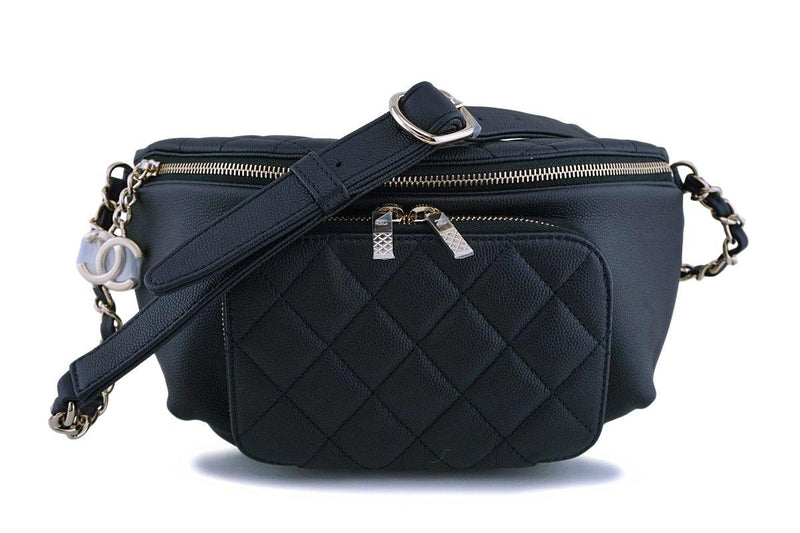 Chanel Black Business Affinity Caviar Classic Flap Bag