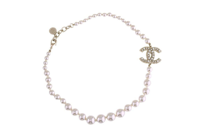 AUTH. CHANEL NWT 2022 CHANEL 100 ANNIVERSARY PEARL CC LOGO CHOKER NECKLACE  16