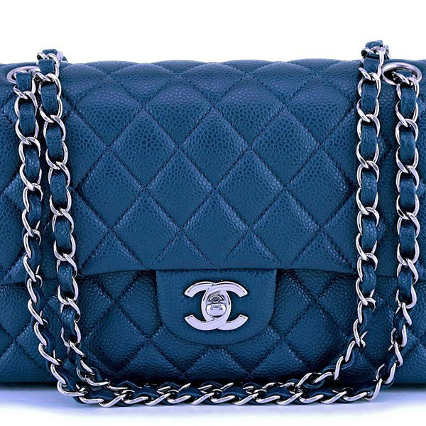 Classic Double Flap Bag Quilted Caviar Medium
